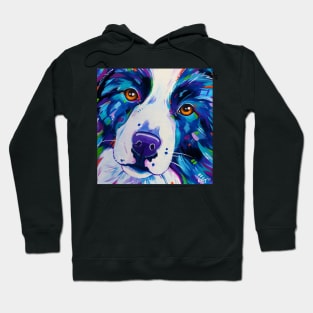 Border Collie Dog Close Up Hoodie